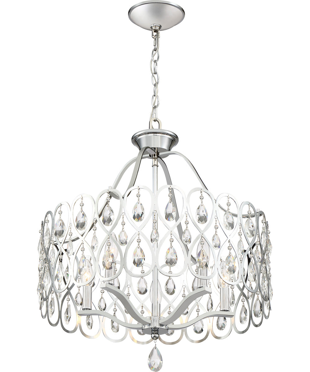 Lulu 5-light Chandelier Polished Chrome