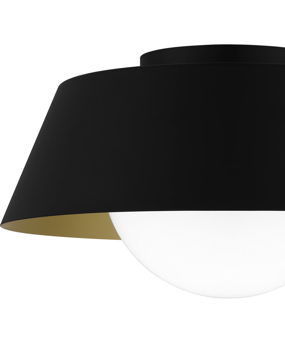 Quoizel Flush Mount Medium 1-light Flush Mount Matte Black