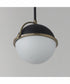 Duke 10 inch Single Pendant Black/Weathered Brass