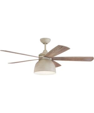 52" Ventura 1-Light LED Indoor/Outdoor Ceiling Fan (Blades Included) Cottage White
