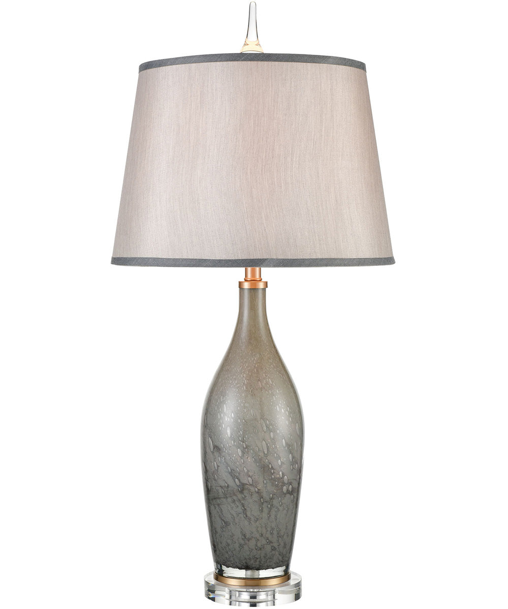 Eon Table Lamp Grey/Cafe Bronze/a-Light Grey Faux Silk Shade