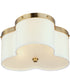 Clover 3-Light Flush Mount Satin Brass