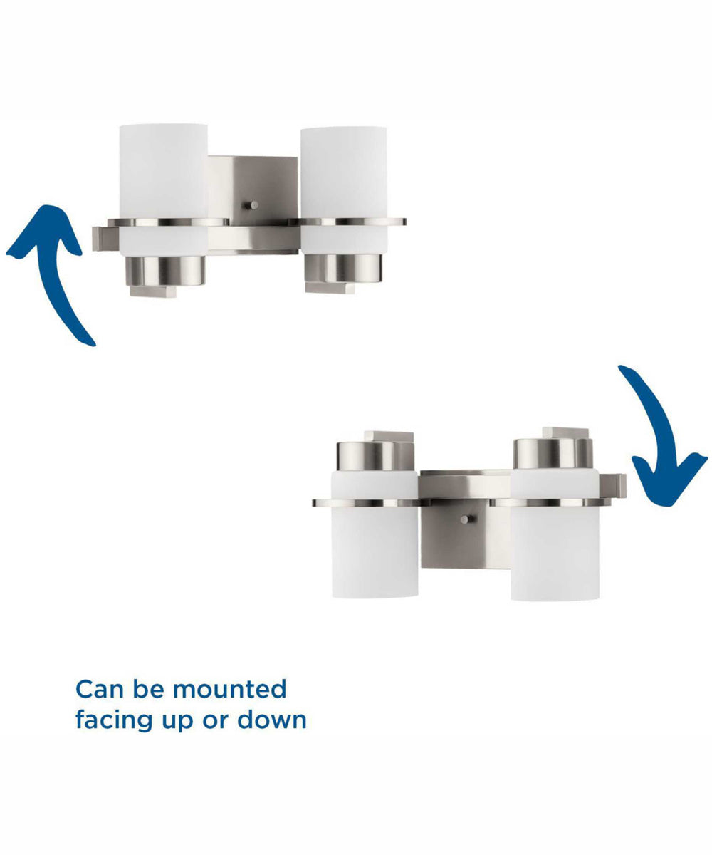 Reiss 2-Light Modern Farmhouse Vanity Light Brushed Nickel