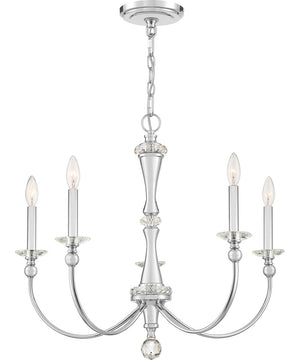 Mila 5-light Chandelier Polished Chrome