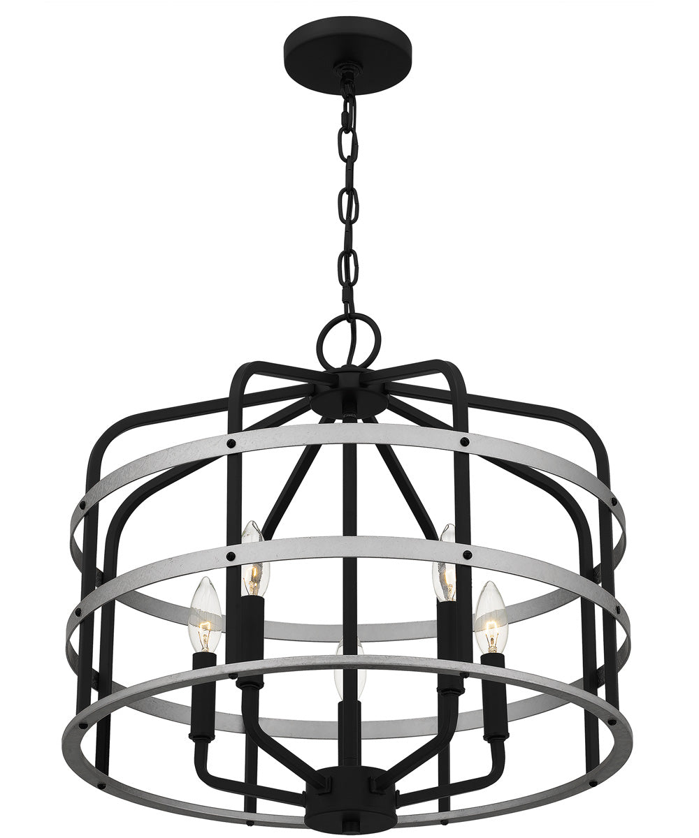 Avignon 5-light Pendant Matte Black