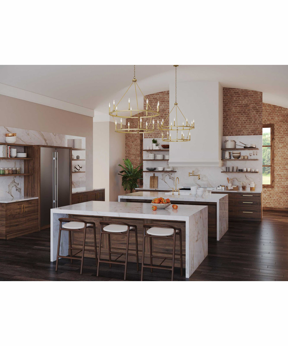 Gilliam 9-Light New Traditional Chandelier Vintage Brass