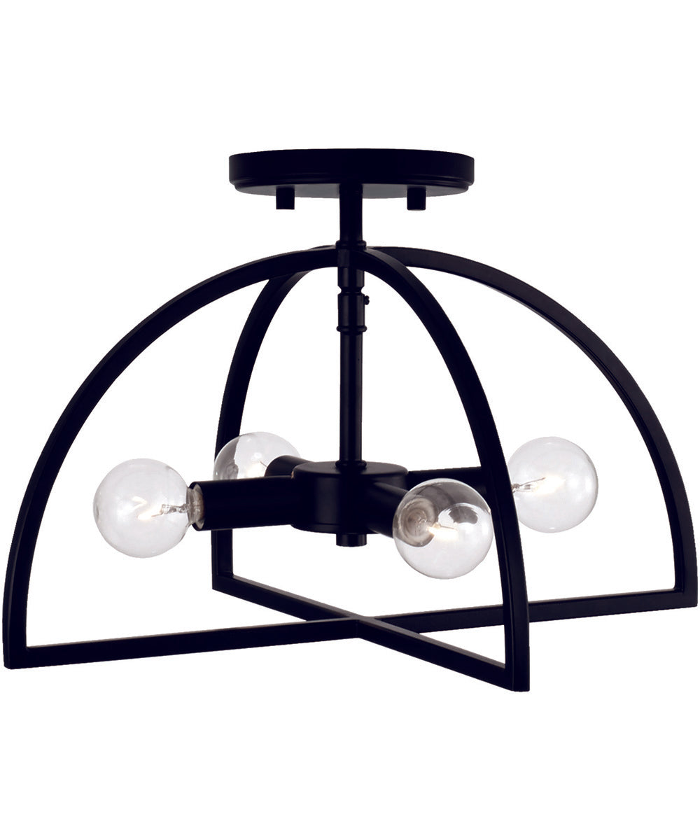 Lawson 4-Light Semi-Flush Matte Black