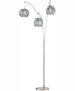 Deion 3-Light 3-Light Arch Lamp Ps With Grey Shade