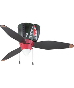 WarPlanes 1-Light LED Ceiling Fan (Blades Included) WarPlanes Tiger Shark