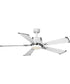Glenfalls 5-Blade Reversible White 56-Inch LED Transitional Ceiling Fan Satin White