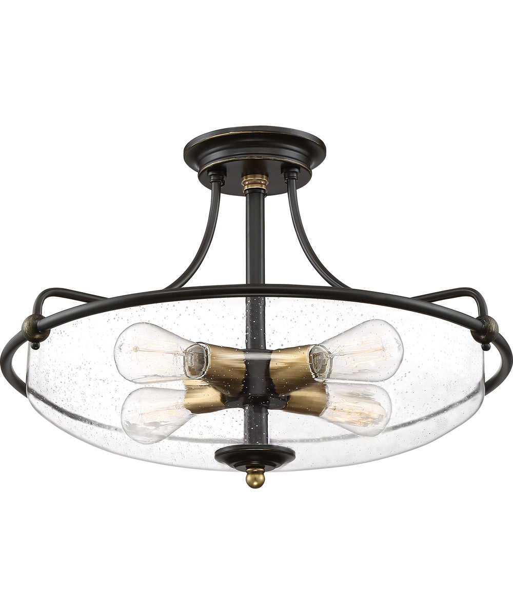 Griffin Extra Large 4-light Semi Flush Mount Palladian Bronze