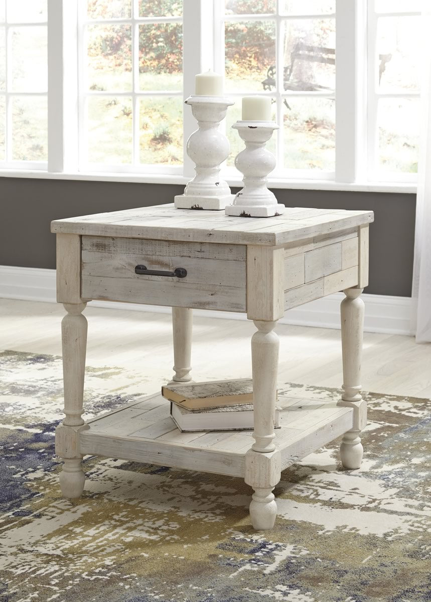 25"H Shawnalore Rectangular End Table White Wash