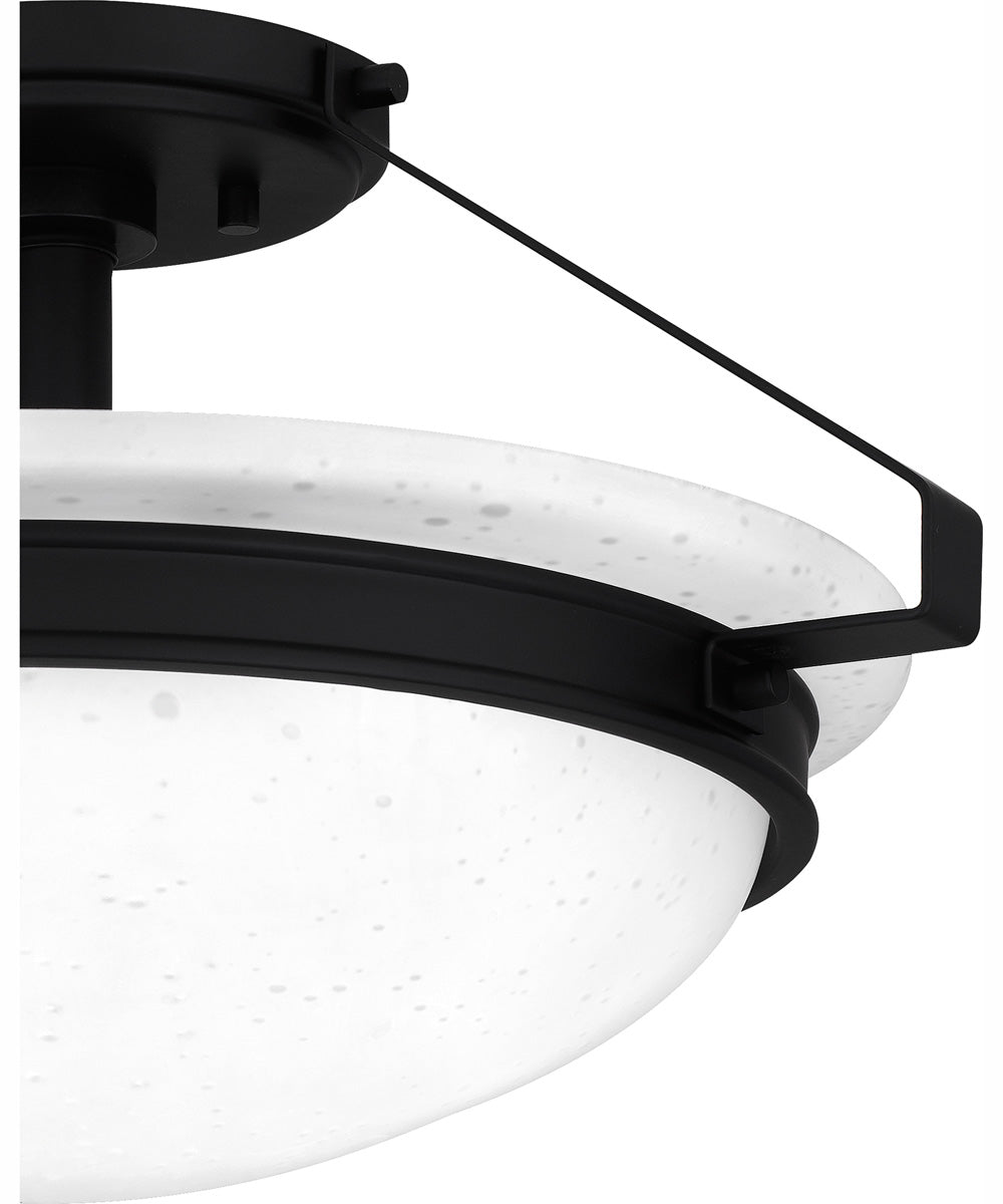 Quoizel Semi-Flush Mount Medium 2-light Semi Flush Mount Matte Black