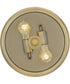 Radius 2-light Flush Mount Aged Brass