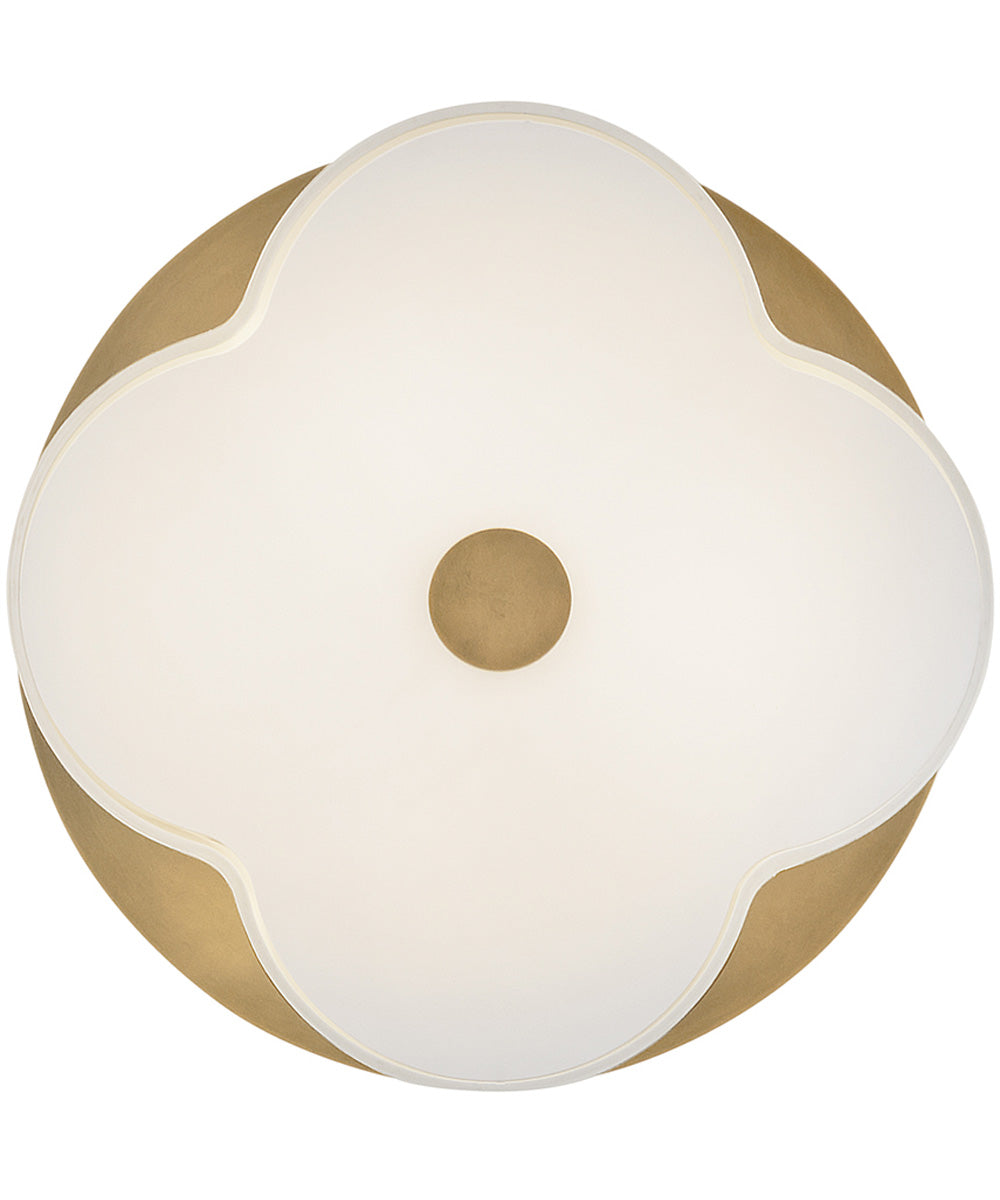 Delaney 3-Light Medium Flush Mount in Heritage Brass