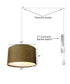 2 Light Swag Plug-In Pendant 16"w Chocolate Burlap with Diffuser, White Cord