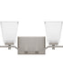 Myra Medium 2-light Bath Light Brushed Nickel