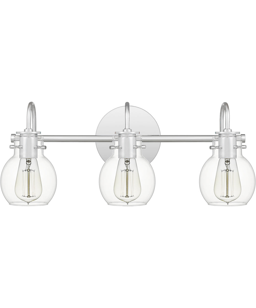 Andrews Large 3-light Bath Light Polished Chrome