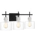 Pensbury Large 3-light Bath Light Matte Black