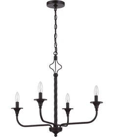Jolenne 4-Light Chandelier Flat Black