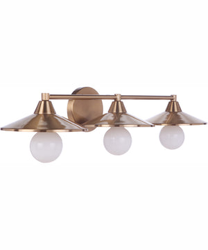 Isaac 3-Light Vanity Satin Brass