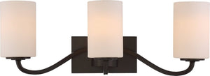 23"W Willow 3-Light Vanity & Wall Forest Bronze