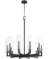 Harbin 10-light Chandelier Textured Black