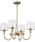 Brookside 4-Light Chandelier Vintage Brass