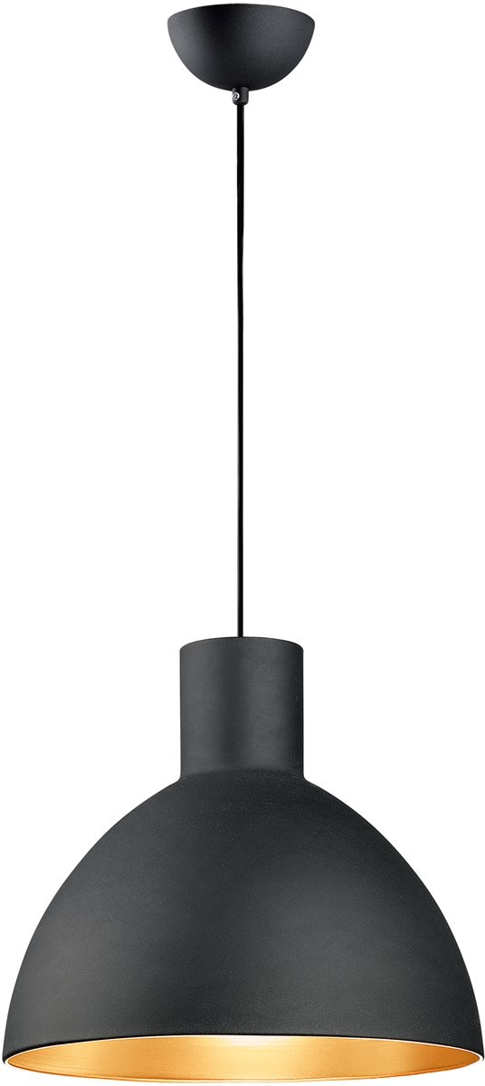 20"W Cora 1-Light Pendant Black / Gold