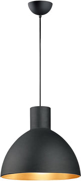 20"W Cora 1-Light Pendant Black / Gold