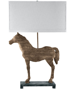 Carved Horse Table Lamp