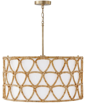 Tulum 4-Light Pendant Matte Brass
