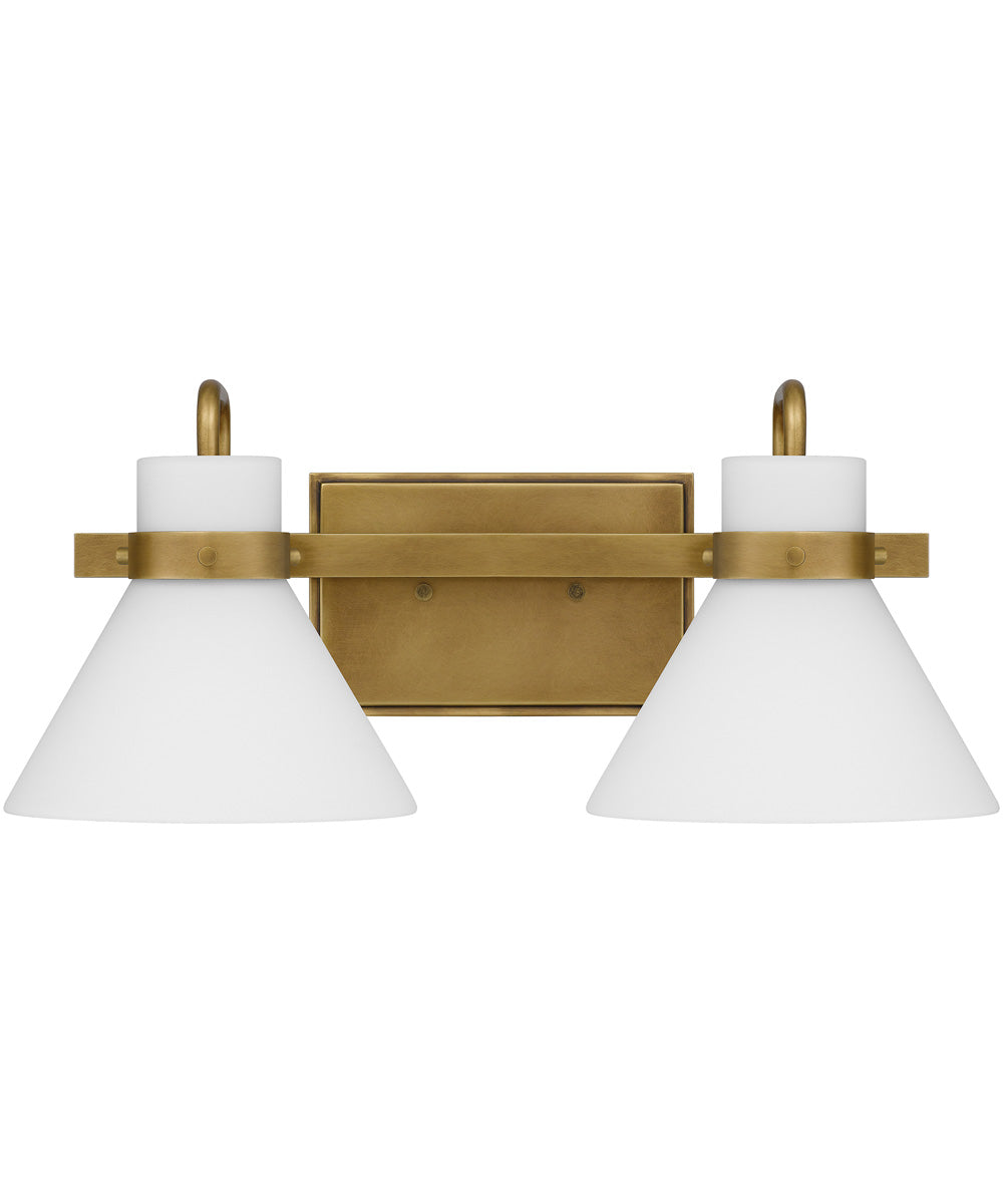 Regency Medium 2-light Bath Light Weathered Brass