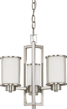 18"W Odeon 3-Light Chandelier Brushed Nickel