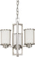 18"W Odeon 3-Light Chandelier Brushed Nickel