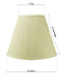 16"W x 12"H SLIP UNO FITTER Empire Coolie EggShell Mushroom Pleat Hardback Shade