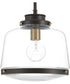 Judson 1-Light Clear Glass Farmhouse Pendant Light Antique Bronze