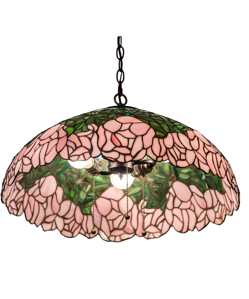 22" Wide Tiffany Cabbage Rose Pendant
