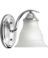 Trinity 1-Light Etched Glass Traditional Bath Vanity Light Polished Chrome
