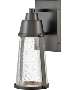 Miles Coastal Elements  1-Light Small Outdoor Wall Mount Lantern in Black