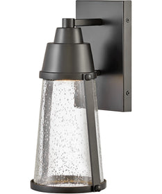 Miles Coastal Elements  1-Light Small Outdoor Wall Mount Lantern in Black