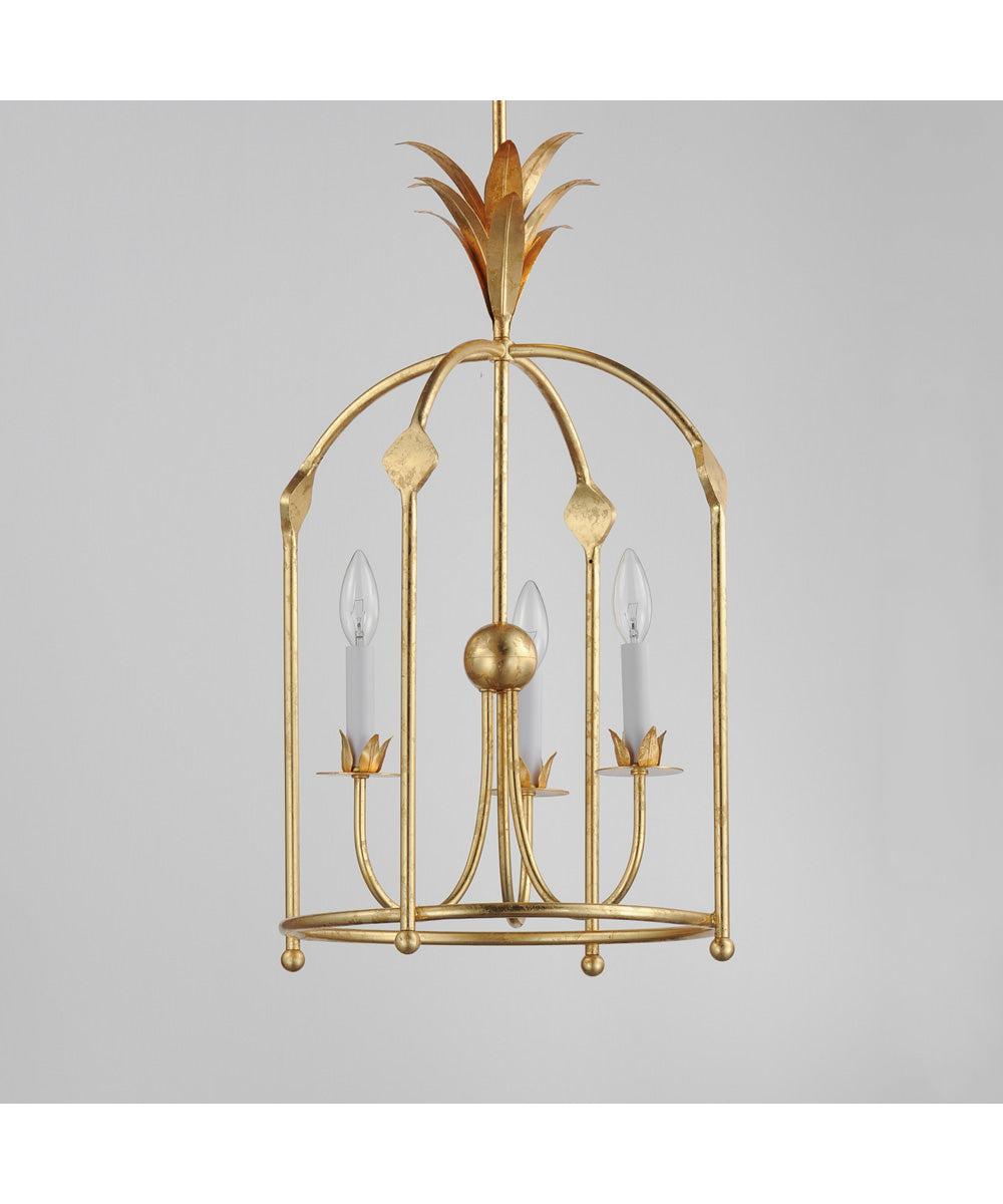 Paloma 3-Light Foyer Pendant Gold Leaf