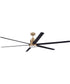 Mondo 80" 1-Light Ceiling Fan (Blades Included) Satin Brass/Flat Black