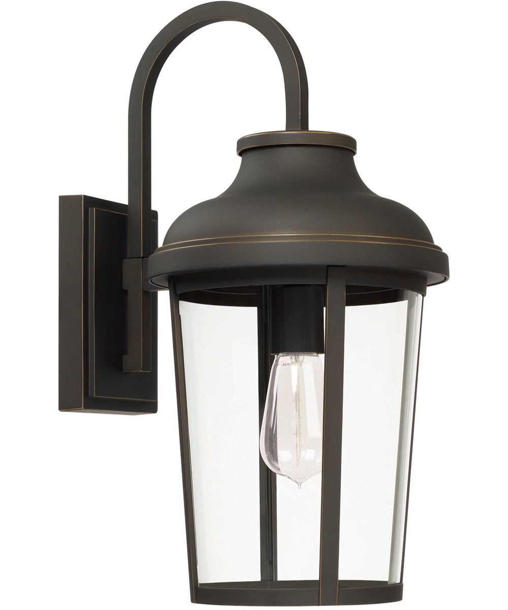 Dunbar 1-Light Outdoor Wall Mount Rain or Shine - Oiled Bronze with Clear Glass