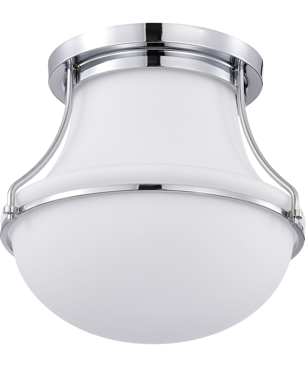 Valdora 1-Light Close-to-Ceiling Polished Nickel
