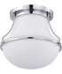 Valdora 1-Light Close-to-Ceiling Polished Nickel