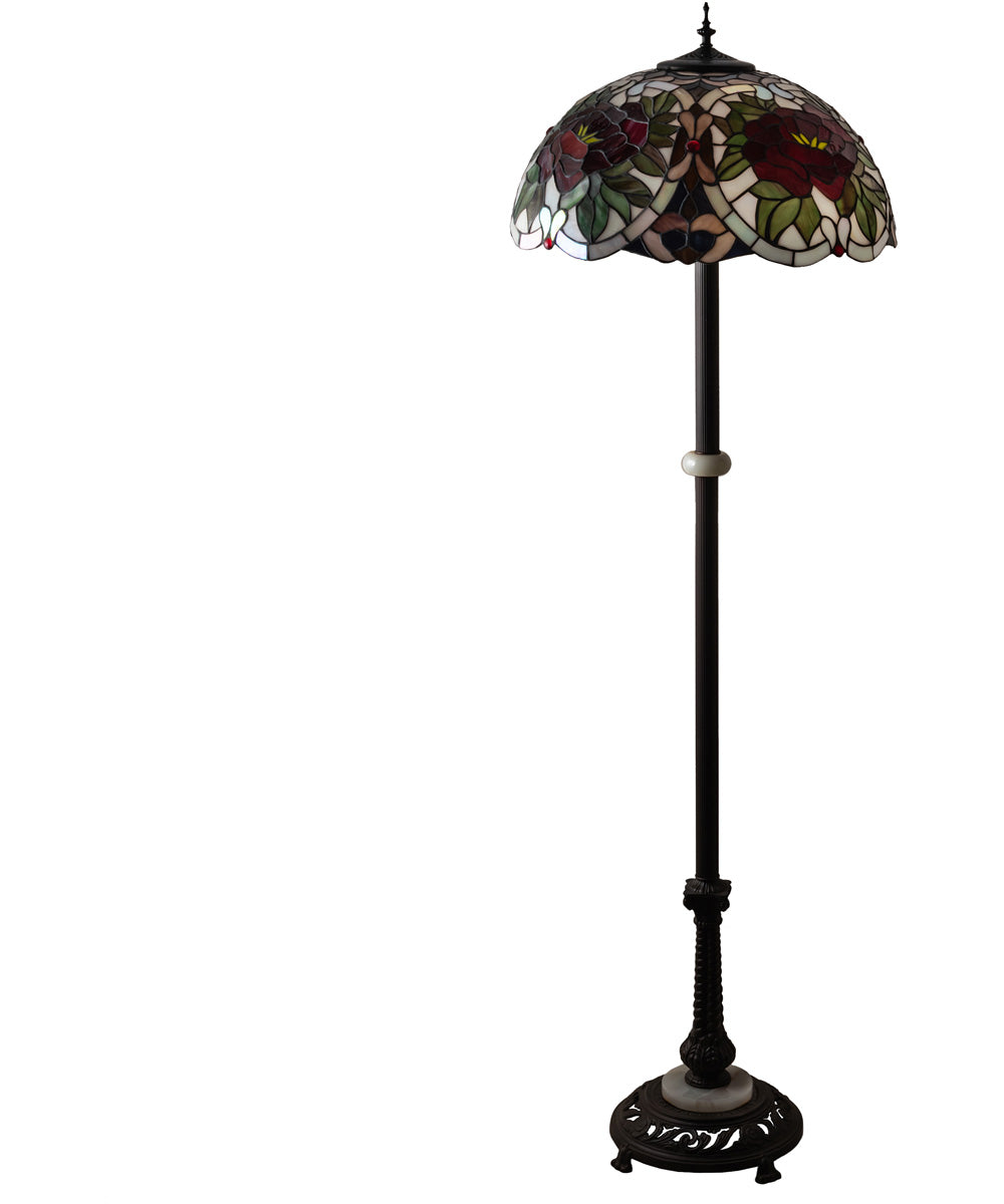 62" High Renaissance Rose Floor Lamp