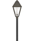 Endsley 1-Light Large Post Mount Lantern in Blackened Brass