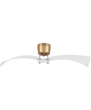 Tern Ceiling Fan (Blades Included) White/Satin Brass