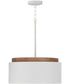 Liam 1-Light Pendant Light Wood and White